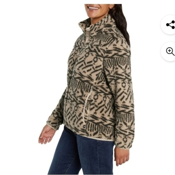 Eddie Bauer Jacket Womens Dark Gray Fleece Full Zip Outerwear Long Sleeve - Picture 3 of 8